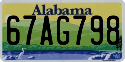AL license plate 67AG798