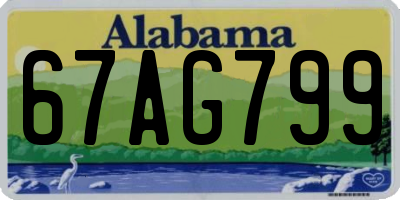 AL license plate 67AG799