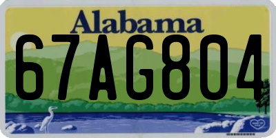AL license plate 67AG804