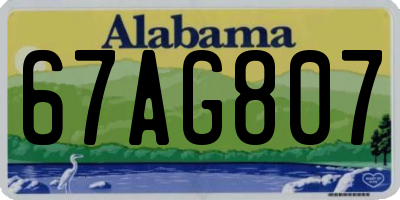 AL license plate 67AG807