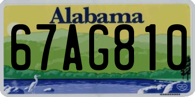 AL license plate 67AG810