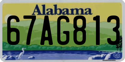 AL license plate 67AG813