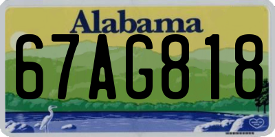 AL license plate 67AG818