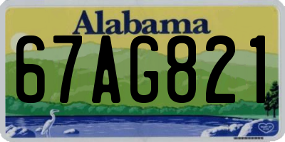 AL license plate 67AG821
