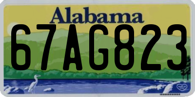 AL license plate 67AG823