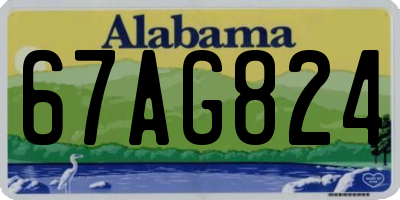AL license plate 67AG824