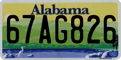 AL license plate 67AG826