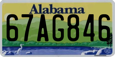 AL license plate 67AG846