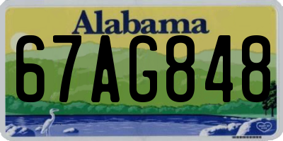 AL license plate 67AG848