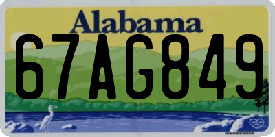 AL license plate 67AG849
