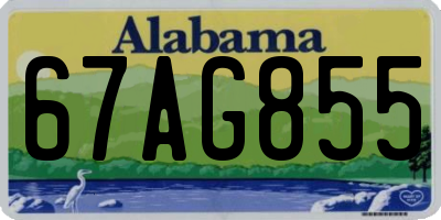 AL license plate 67AG855