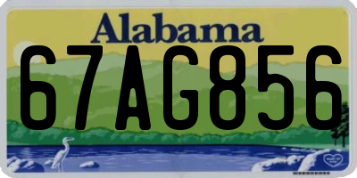 AL license plate 67AG856