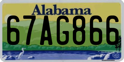 AL license plate 67AG866