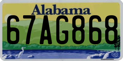 AL license plate 67AG868