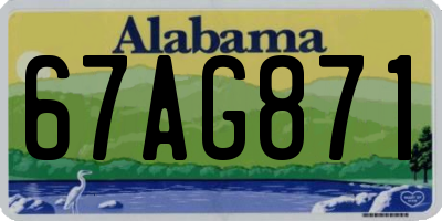 AL license plate 67AG871