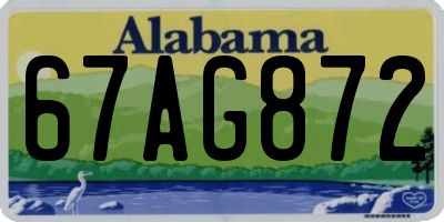 AL license plate 67AG872