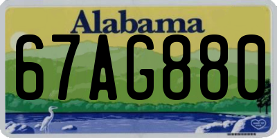AL license plate 67AG880