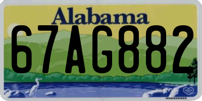 AL license plate 67AG882