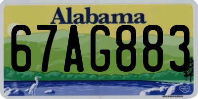 AL license plate 67AG883