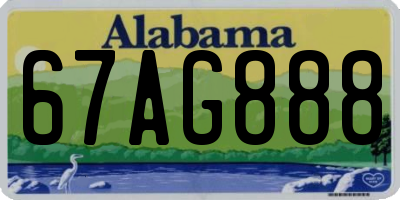 AL license plate 67AG888