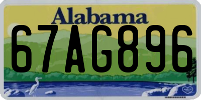 AL license plate 67AG896