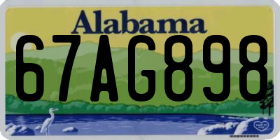 AL license plate 67AG898