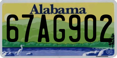 AL license plate 67AG902