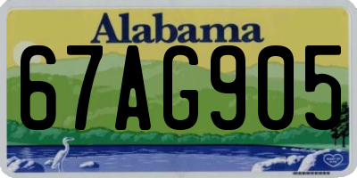 AL license plate 67AG905