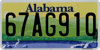 AL license plate 67AG910