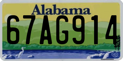 AL license plate 67AG914