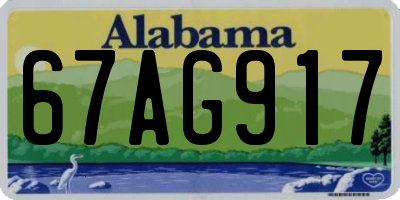 AL license plate 67AG917