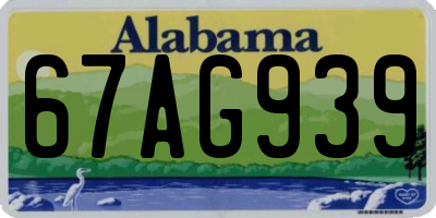 AL license plate 67AG939
