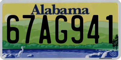 AL license plate 67AG941