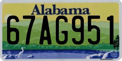 AL license plate 67AG951