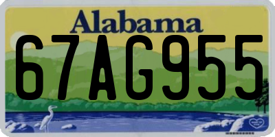 AL license plate 67AG955
