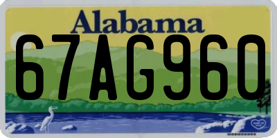 AL license plate 67AG960