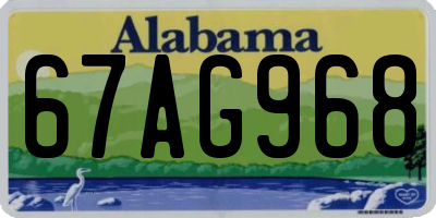 AL license plate 67AG968
