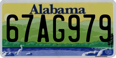 AL license plate 67AG979