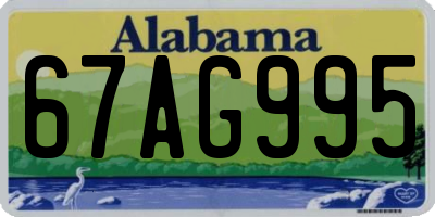 AL license plate 67AG995