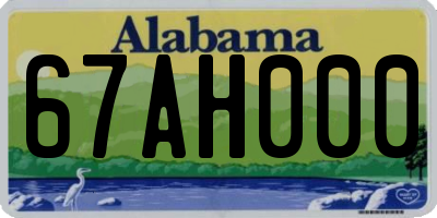 AL license plate 67AH000