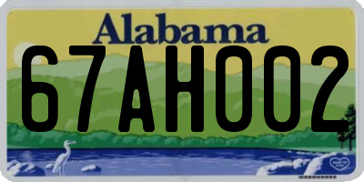 AL license plate 67AH002