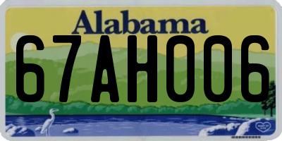 AL license plate 67AH006