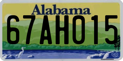 AL license plate 67AH015