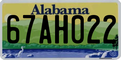 AL license plate 67AH022