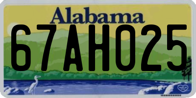 AL license plate 67AH025