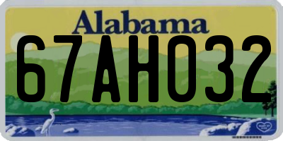 AL license plate 67AH032