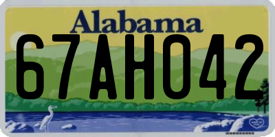 AL license plate 67AH042