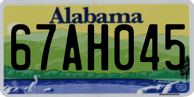 AL license plate 67AH045