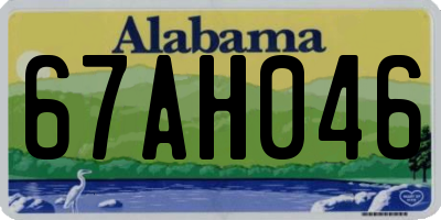 AL license plate 67AH046