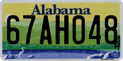AL license plate 67AH048